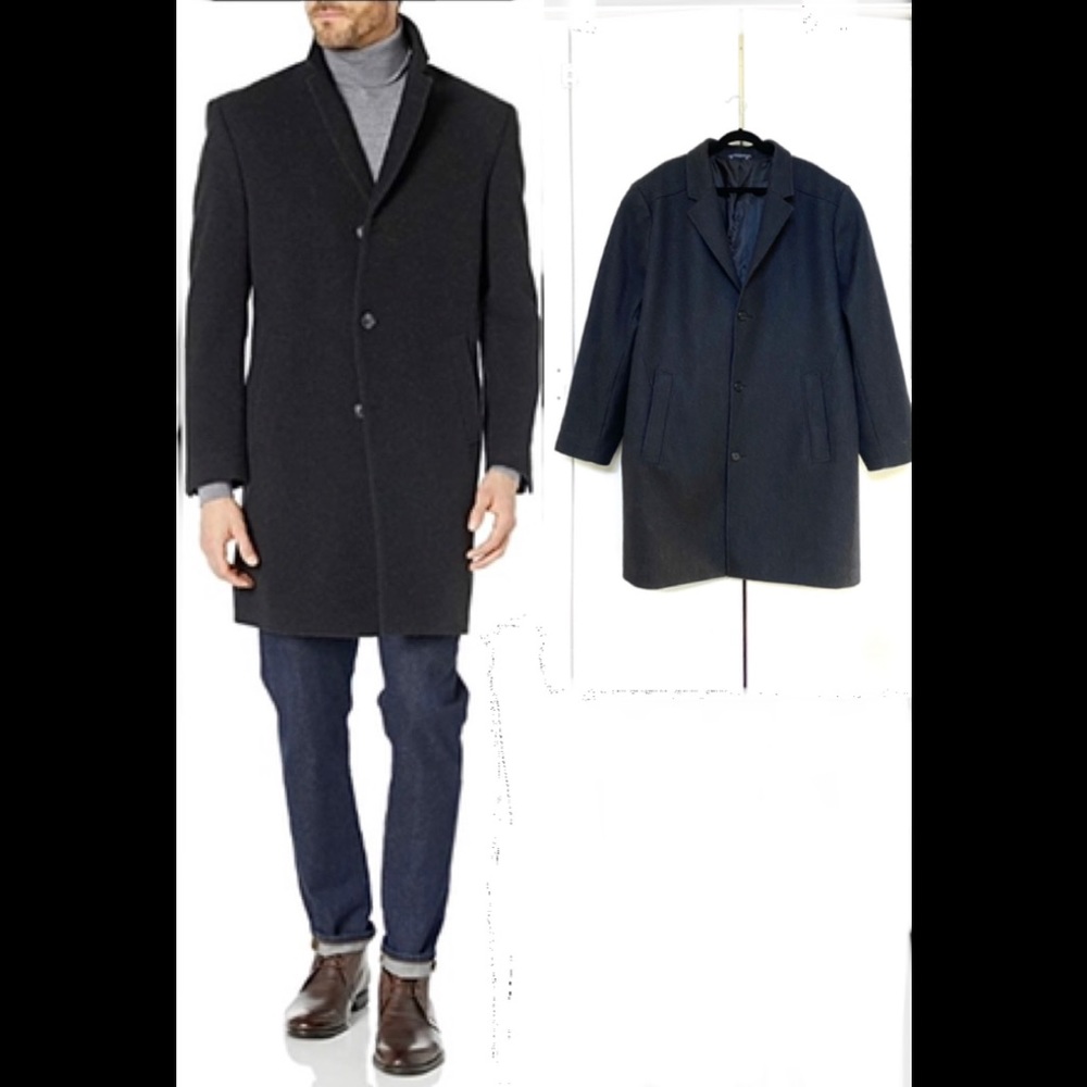 exc mens 48R Nautica wool Classy top over coat jacket blazer